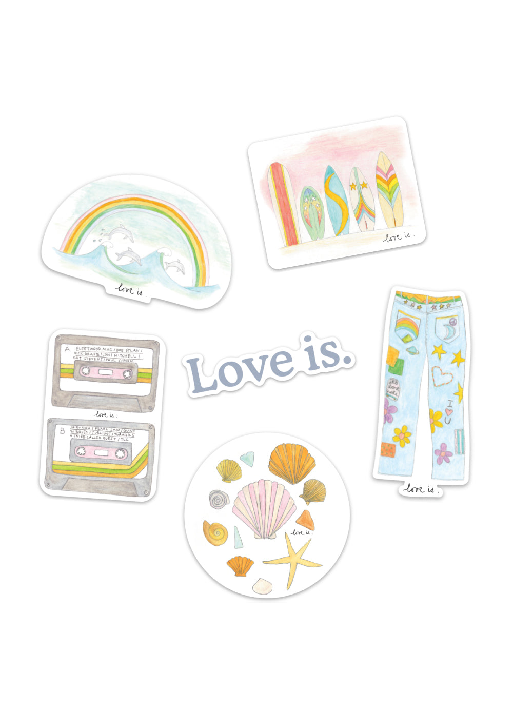 love is.♡ signed + sticker pack